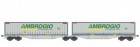40282 ACME Articulated Container car type Sggmrss 90 of Ambrogio loaded with containers